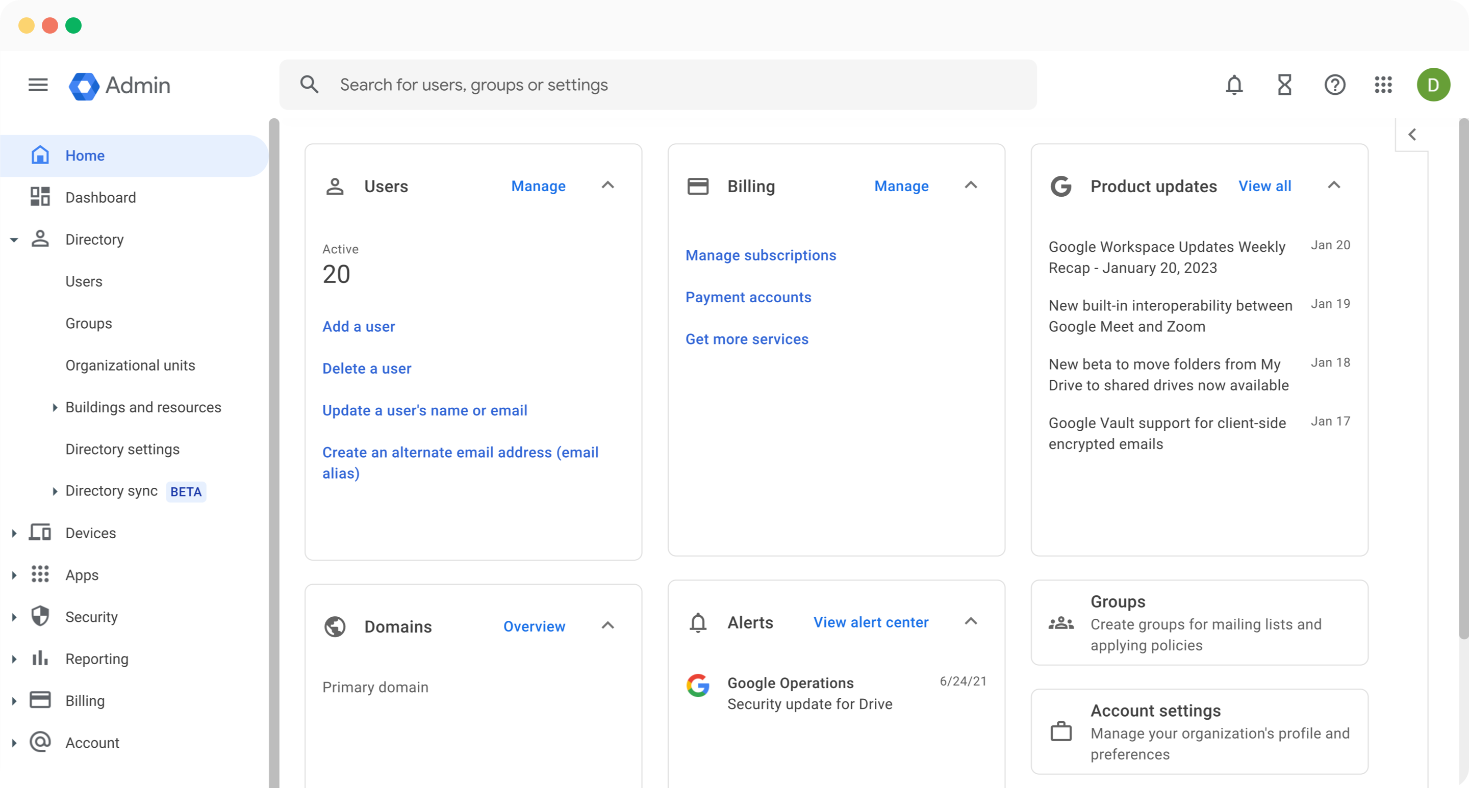 Modify google workspace sync scope happeo